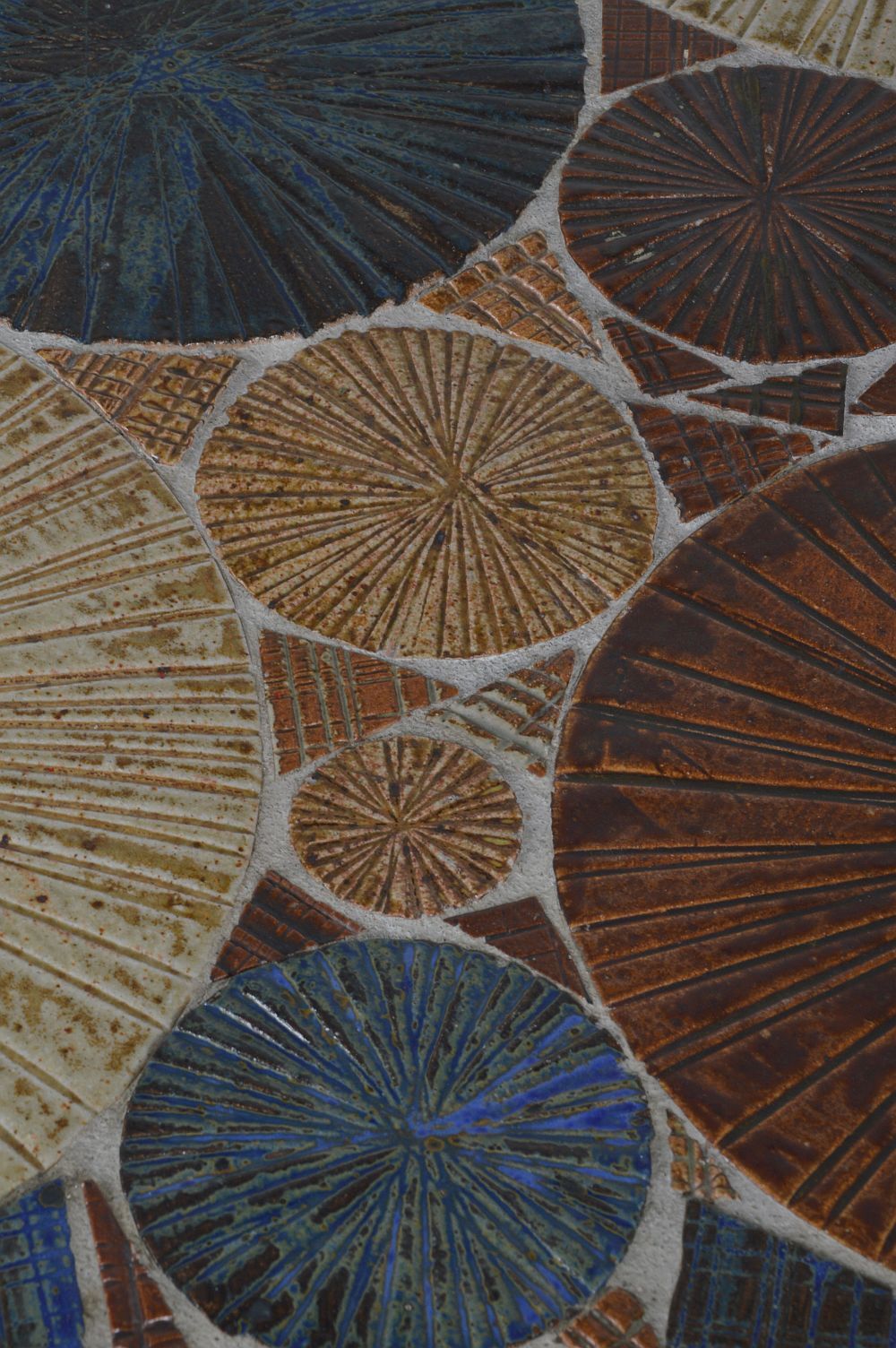 Coffee table with ceramic work by Tue Poulsen for Haslev Møbelsnedkeri, 1960s