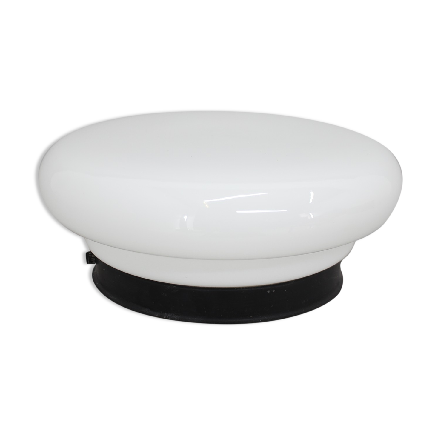 Glass flush mount light czechoslovakia, 1970