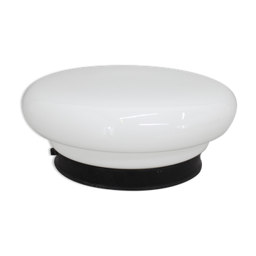 Glass flush mount light czechoslovakia, 1970