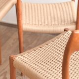 Chaises danoises en teck Mid-Century par Niels O Møller # 77 & 57 Set de 10