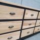 Old craft furniture with drawers façade and oak top