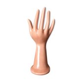 Main baguier en porcelaine rose