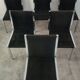 Set of 6 chairs Italian chrome and velvet black 70s