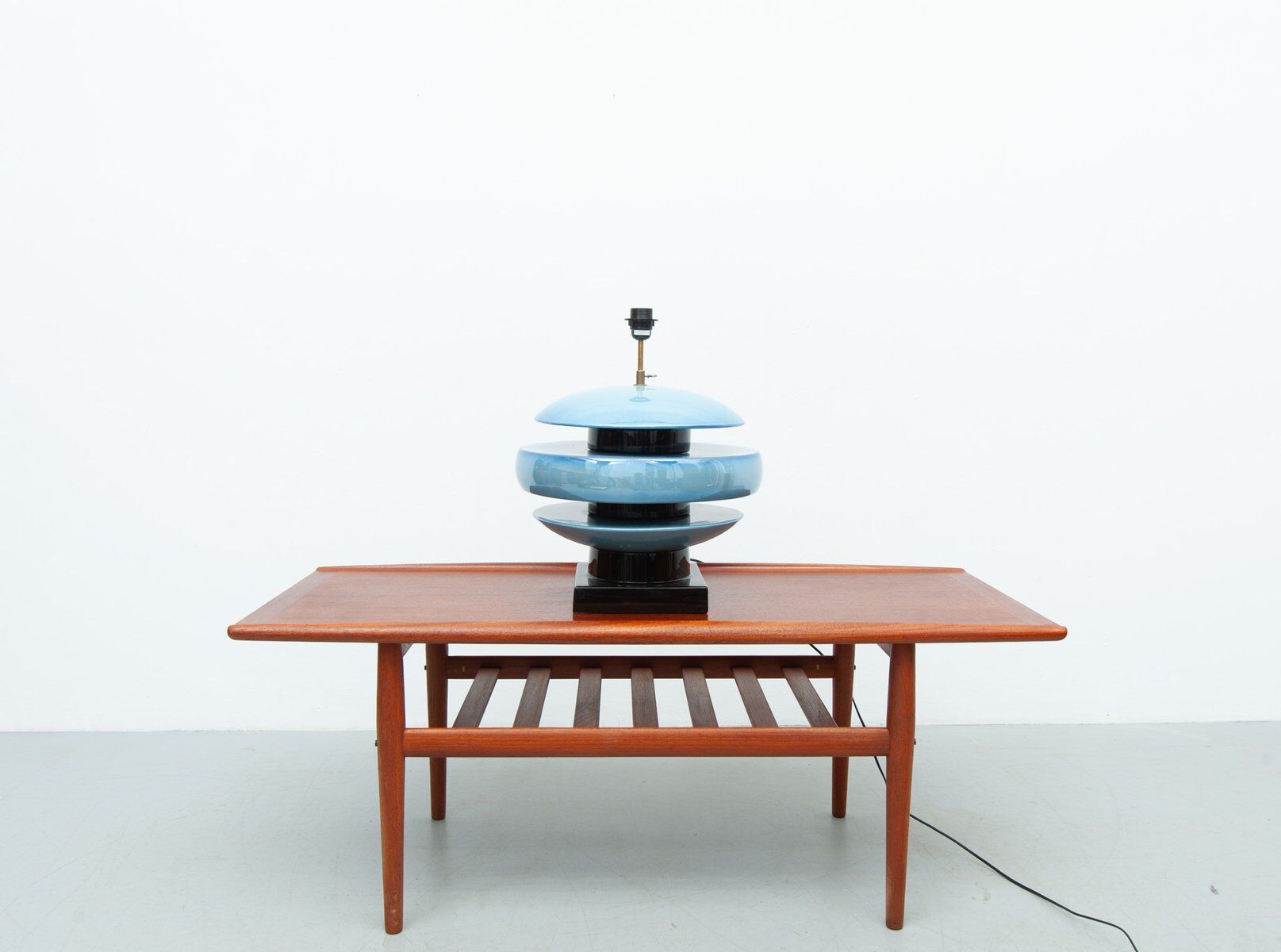 Large Shanghai ceramic lamp by François Chataîn, 1980s