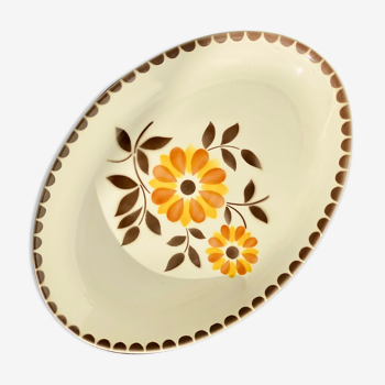 Oval serving dish - floral patterns