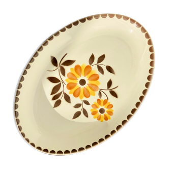 Oval serving dish - floral patterns