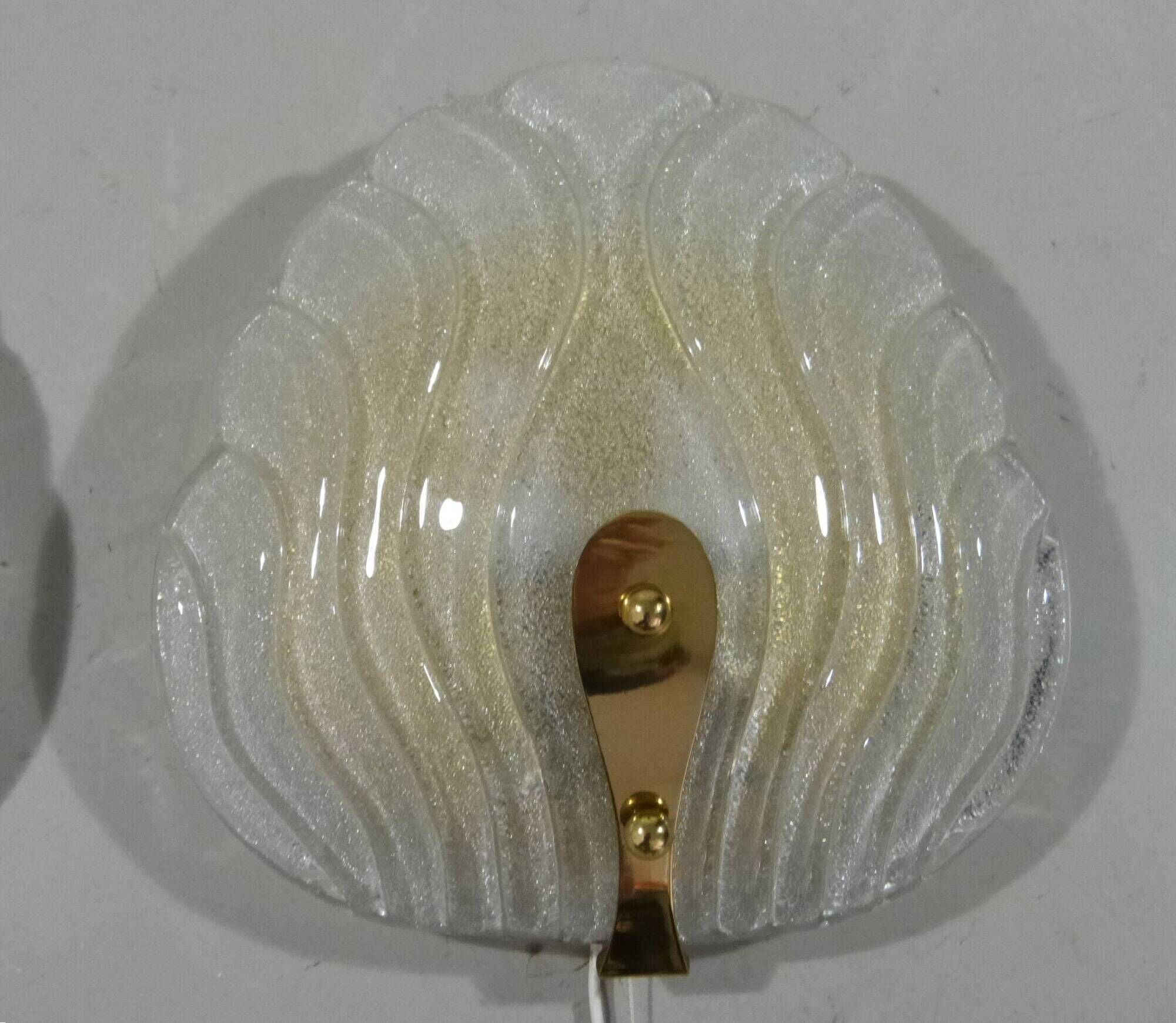Hillebrand glass wall lamps  1960’s