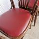 Vintage Bentwood Dining Chairs - Thonet Style - Red Faux Leather - Set of 4