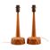 Sculpted teak table lamps for Ab Stilarmatur Tranas, Sweden, 1960.