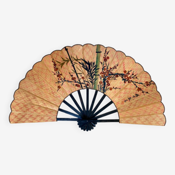 Bamboo and old cane fan (Chinese art)