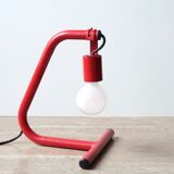 Red tubular lamp, 80s