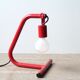 Lampe tubulaire rouge, années 80