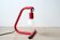 Lampe tubulaire rouge, années 80