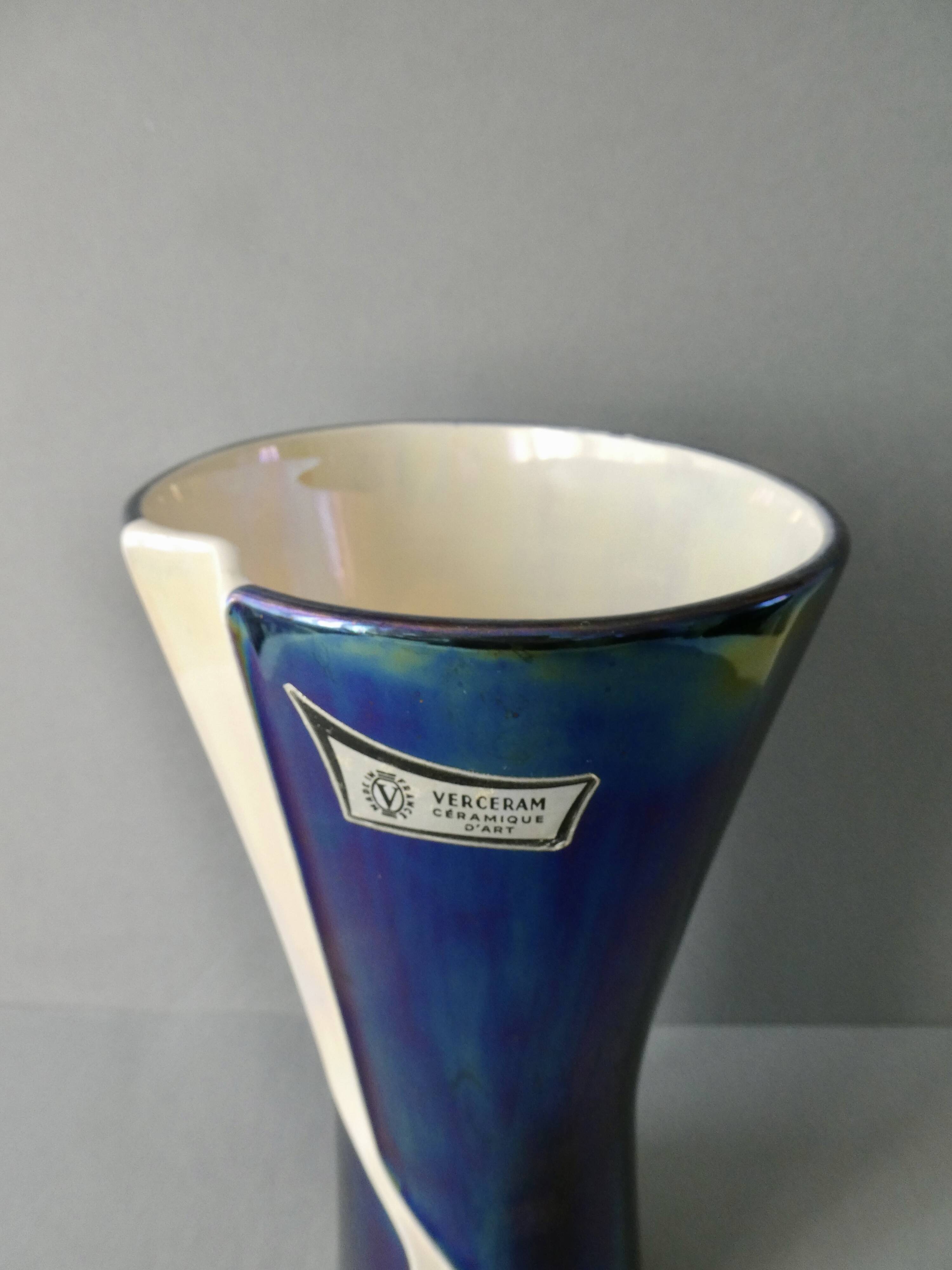 Vase en céramique Verceram France, vers 1960