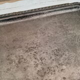 Rectangular silver metal tray 2 handles, decorative frieze