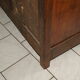 Sideboard with half-columns in walnut, Empire period.