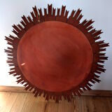 Sun gilded wooden mirror 80cm