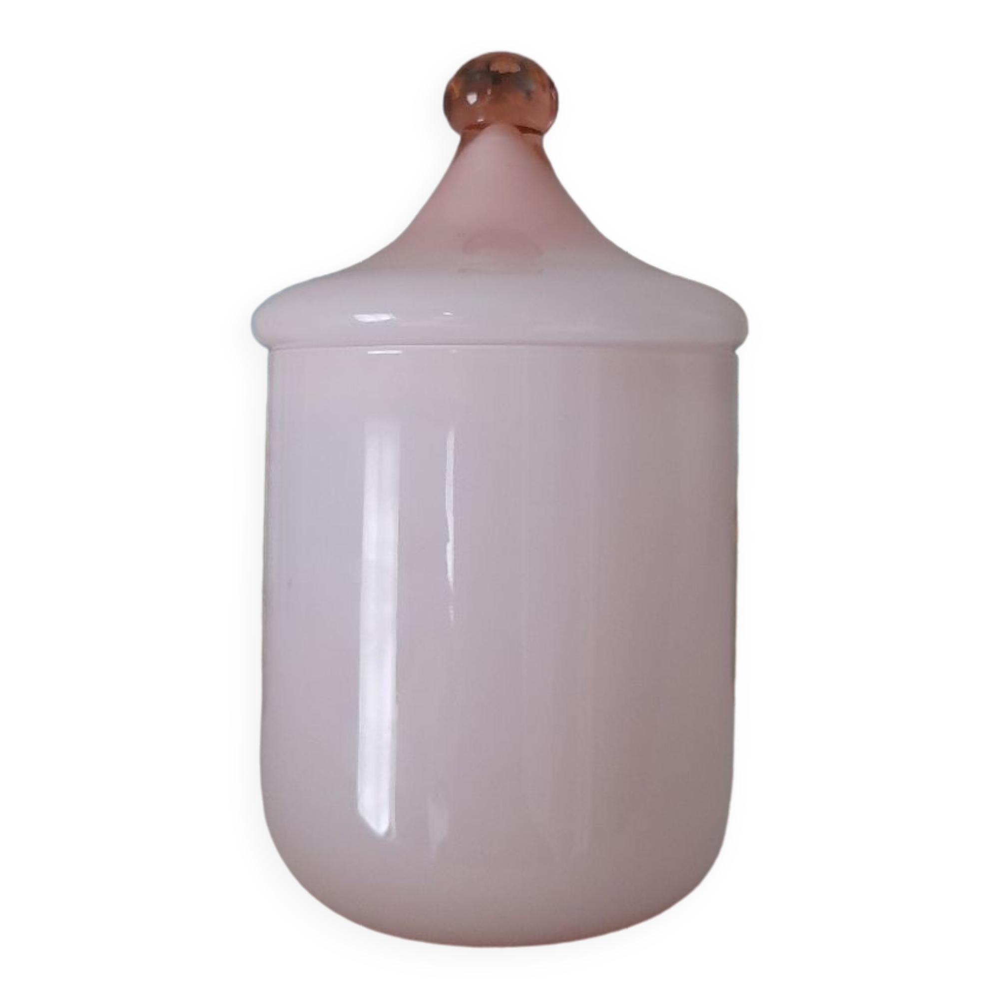 Powder-pink opaline candy box