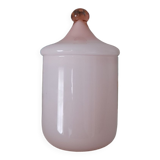 Bonbonnière en opaline rose poudre