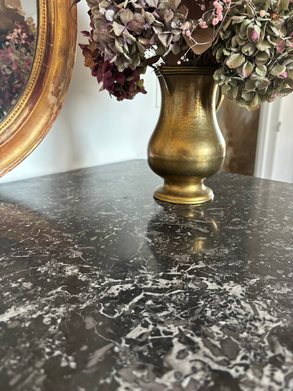 Commode Louis Philippe bois massif plateau marbre