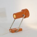 Orange and chrome wall or table spot lamp, bedside, 1960