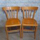 8 Bistro Chairs including 2 Authentic 1950s Solid Beech Luterma Chairs
