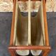60's 70's newspaper holder magazine rack by Aksel Kjersgaard in teak and suede