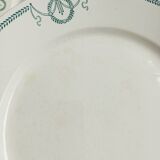 Set of 6 flat plates, ironstone, Petrus Regout, Empire.