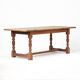 Rustic Farmhouse Brutalist Oak Dining Table