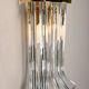 Wall lamps of brass and crystal glass by Novaresi, Italy 1970s