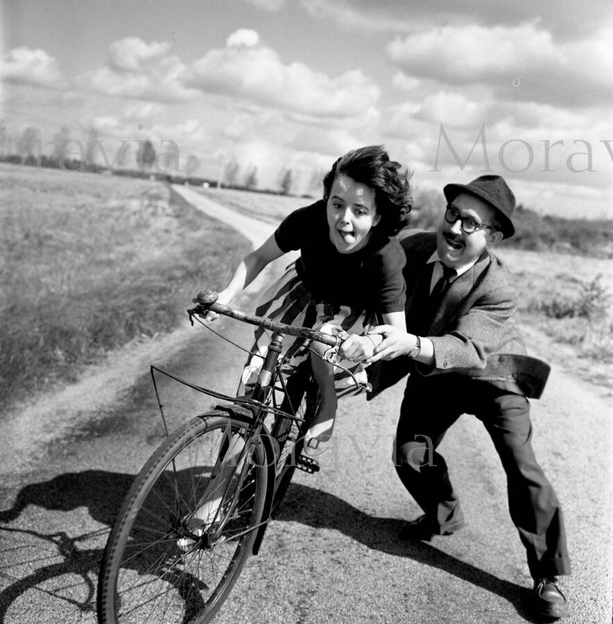 Photograph, “The young girl with a bicycle”, 1959 / Homage to Robert Doisneau