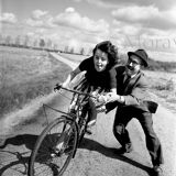 Photograph, “The young girl with a bicycle”, 1959 / Homage to Robert Doisneau