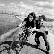 Photograph, “The young girl with a bicycle”, 1959 / Homage to Robert Doisneau