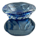 Bol décoratif en verre de Murano "Bullicante" bleu, objet de collection vintage