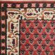 Tapis vintage fait main Indo-Seraband en laine rouge (62cm x 90cm)