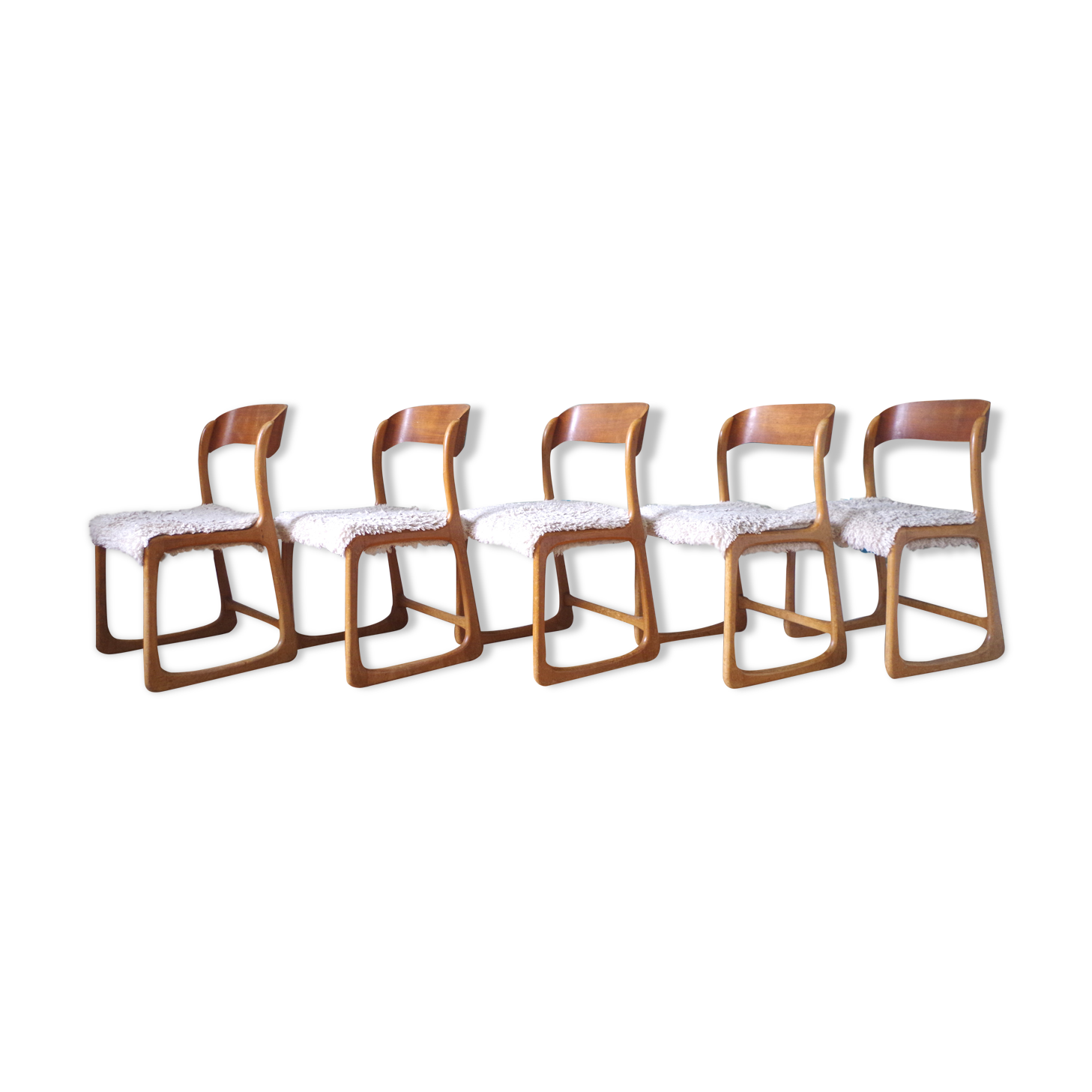Baumann sled chairs, set of 5