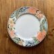 Set of 5 floral plates in vibrant colours, 1980s, vintage
