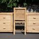 Bamboo desk, large drawer desk with chair, storage, bamboo furniture, interior decoration