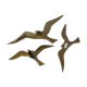 Wall Decoration Set 3 X Seagull / Swallow / Bird. Brass 70 / 80s