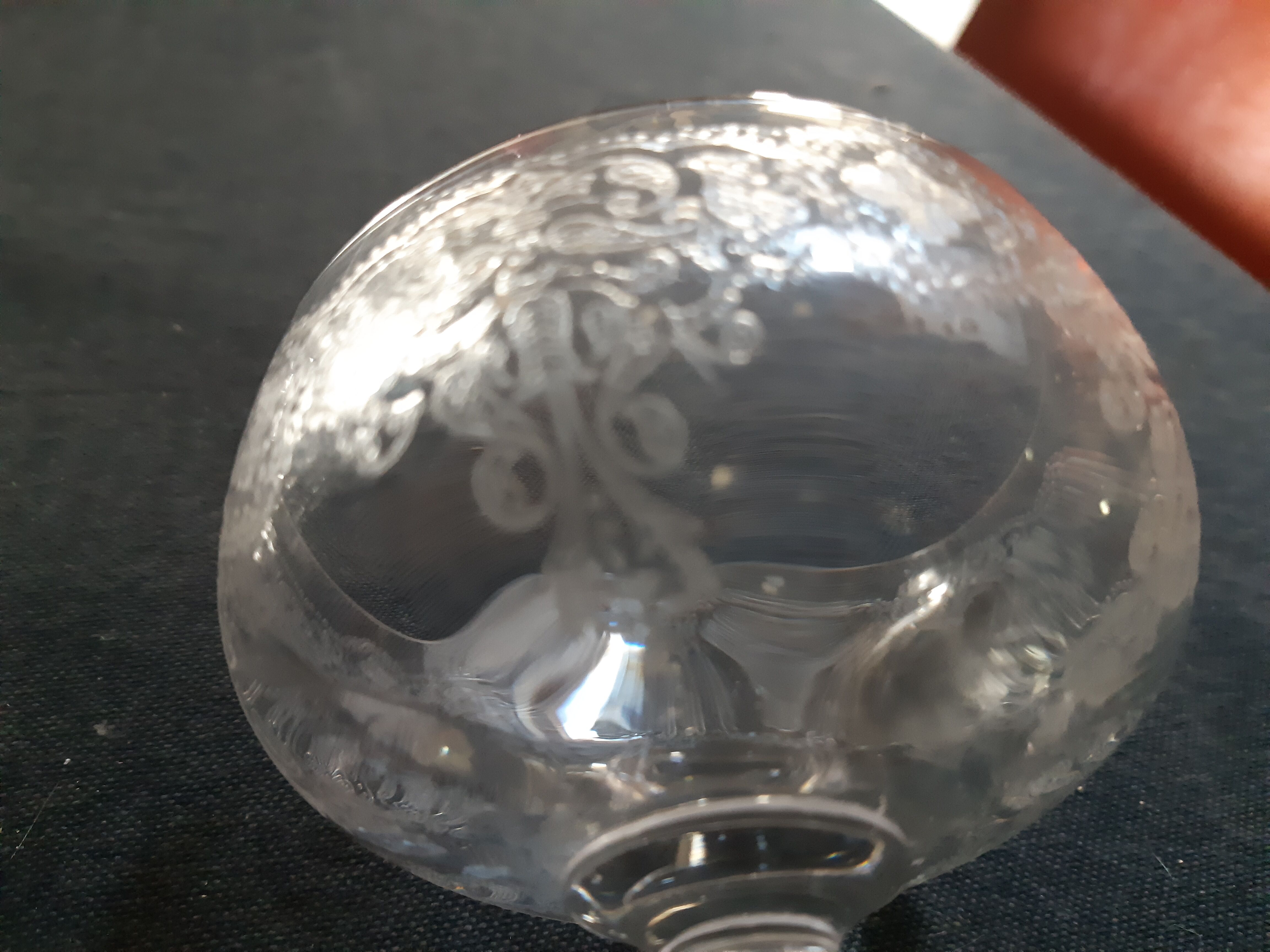 6 old champagne glasses