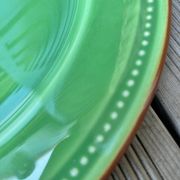 Grande assiette ou plar de présentation céramique verte