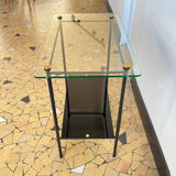 Glass and metal console, 1960