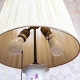 Vintage Electric Table Lamp with Decorative Ceramic Base, 1940s