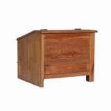 Brown desk table chest and drawer old teak original piece