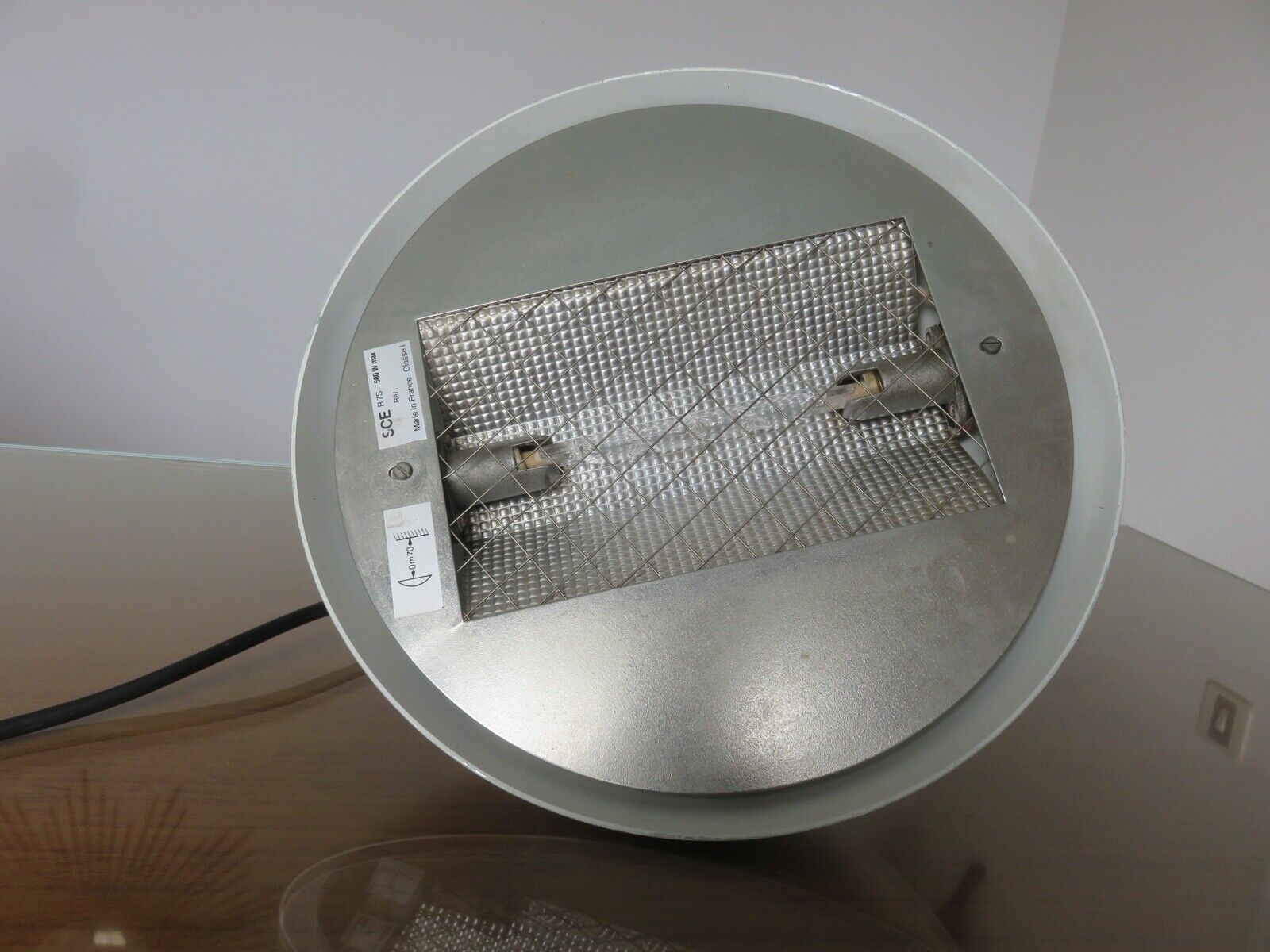 Table lamp in gilded aluminum edition sce 1970