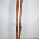Pair of wooden skis