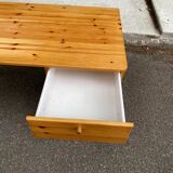 Scandinavian solid wood desk with 4 drawers 120cm