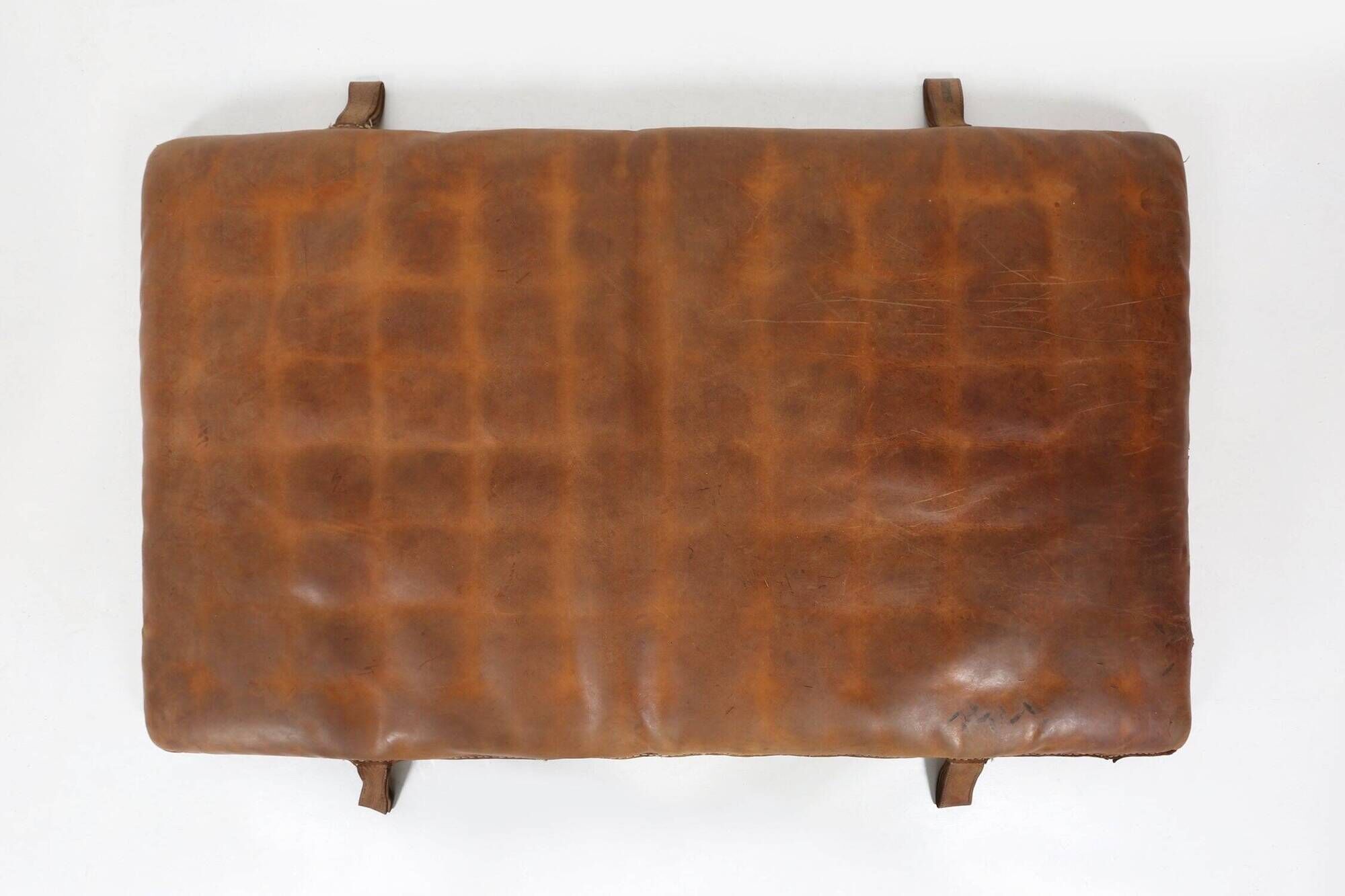 Vintage Thick Leather Gym Mat, 1930s