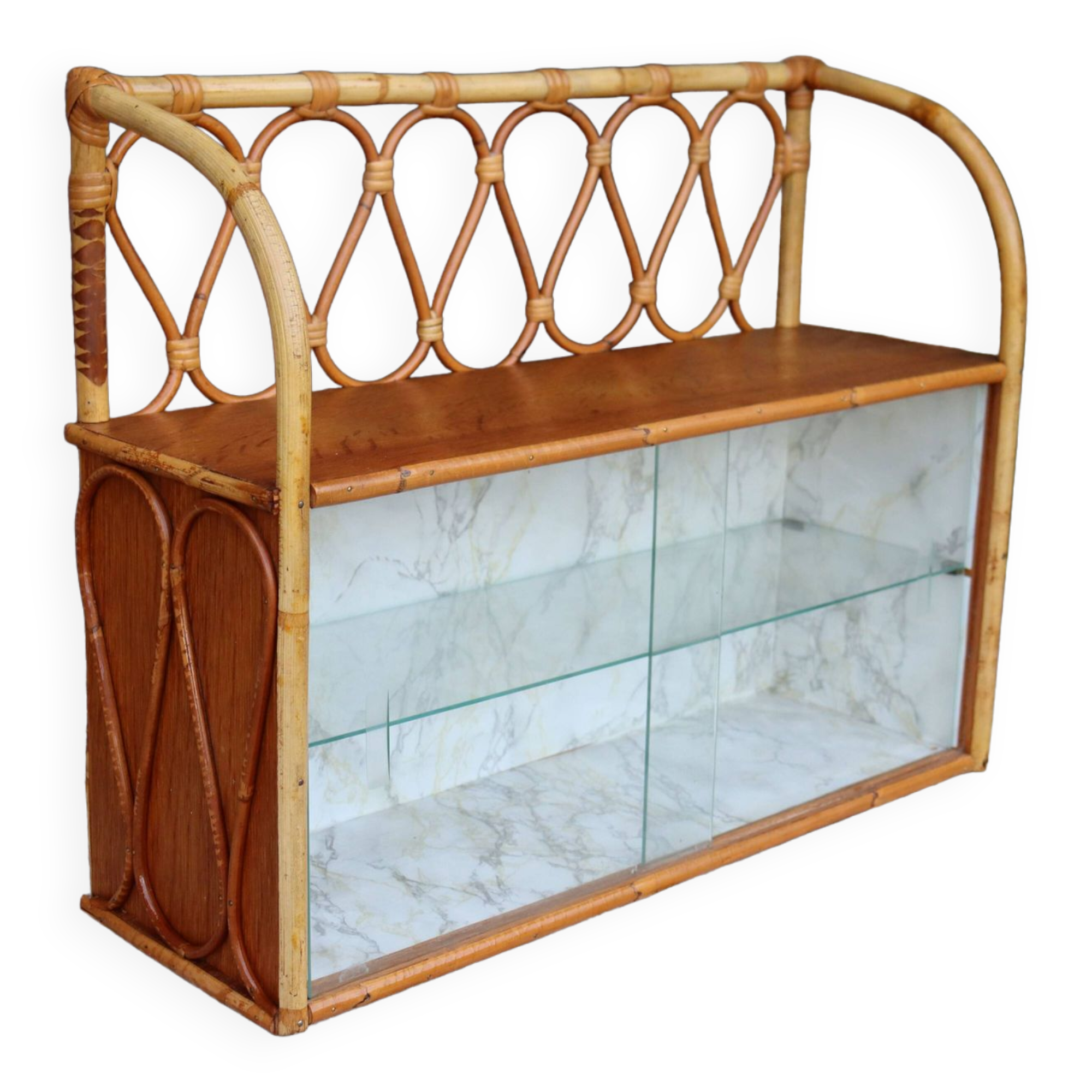 Rattan shelf