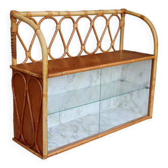 Rattan shelf